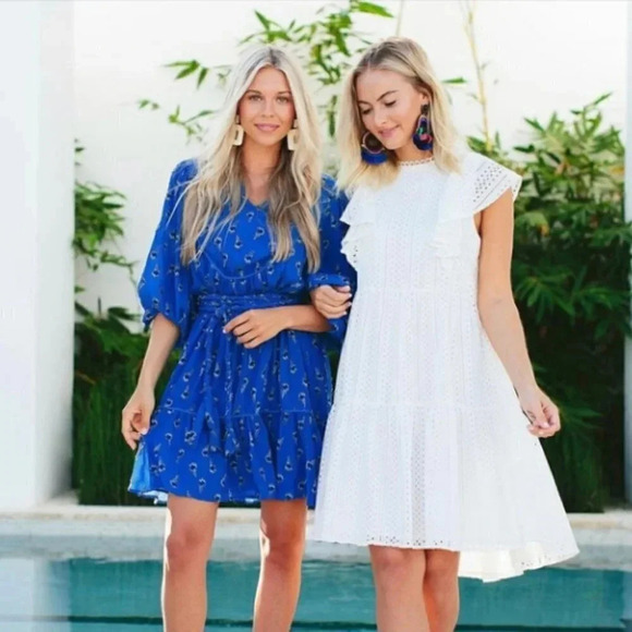 CROSBY BY MOLLIE BURCH Joe Joe Dress in White L - Picture 12 of 12